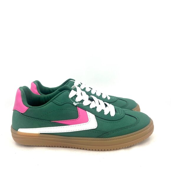 New Dolce Vita Sybela Green Pink Retro Sneakers Women's 7.5 M - Picture 1 of 10